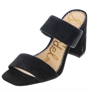 Sam Edelman Delaney Block Heel Black Strappy Heel Size 9